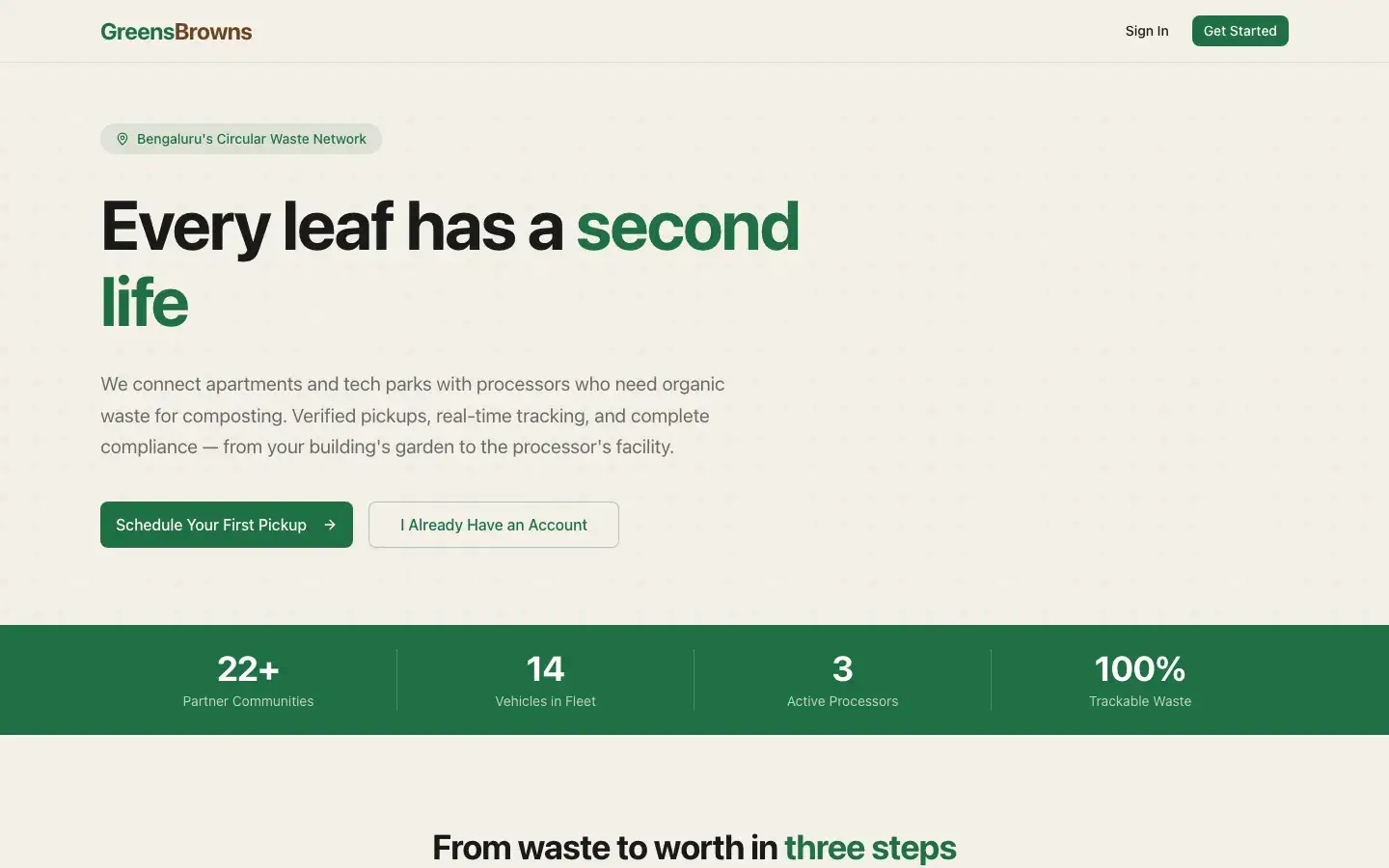 GreensBrowns - circular marketplace for green waste