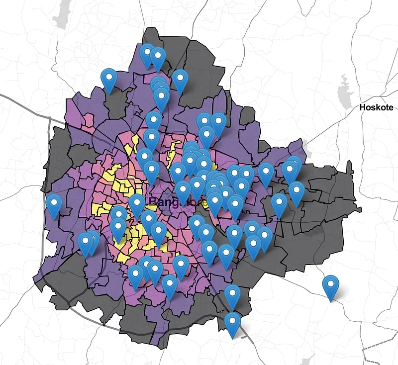 Relief Riders map